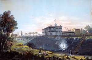 Pohled na tunel Harlemské železnice, cca 1837. od Nicolino Calyo