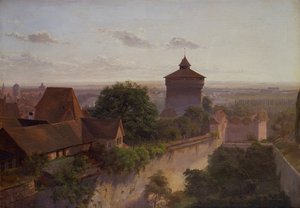 Heidenturm, Norimberk (olej na plátně) od Niels Anders Bredal