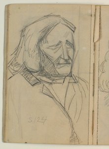 Studie Thorvaldsen po A.C.T. Neubourgova daguerrotypie z roku 1840 od Niels Larsen Stevns