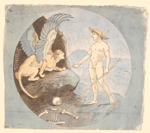 Oidipus a Sfinga od Niels Skovgaard