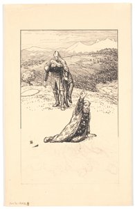Smrt arcibiskupa Turpina od Niels Skovgaard