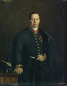 Portrét umělce Pyotr Basin 1794-1881, 1857 od Nikanor Leontievich Tiutriumov