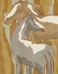 Rodina Calm Horse od Nikita Jariwala