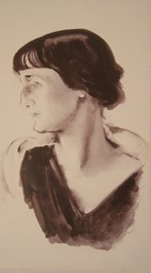 Portrét básnířky Anny Akhmatovové 1889-1966, 1928 od Nikolai Adrianovich Tyrsa