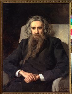 Portrait du philosophe et ecrivain Vladimir Solovjov (Solovjev, Solovev) (1853-1900) (Portrét filozofa a autora Vladimira Solovjova) - Malířka Nikolaje Alexandroviče Jarošenka (Jarochenko) (1846-1898), olej na plátně