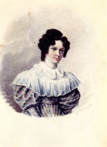 Portrét Alexandry Ivanovny Davydové 1802-1895, manželky děkabristy Vasilije Davydova, 1830-1839