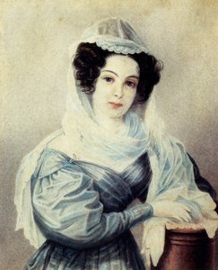 Portrét Camilly Ivseva Le Danti: 1908-19, manželka prosince Vasilij Ivsev, 18