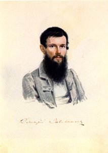 Portrét děkabristy Dmitrije Zavališina 1804-1892, 1839 od Nikolai Alexandrovich Bestuzhev