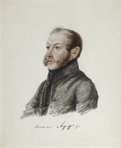 Portrét děkabristy Nikolaje Lorera 1794-1873, 1832-1833 od Nikolai Alexandrovich Bestuzhev