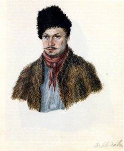 Portrét děkabristy Vasilije Davydova 1793-1855, 1839 od Nikolai Alexandrovich Bestuzhev