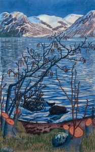 Pták na kameni od Nikolai Astrup