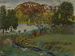 Červnová noc v zahradě (olej na plátně) od Nikolai Astrup