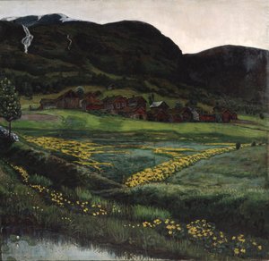 Červnová noc a blatouch od Nikolai Astrup