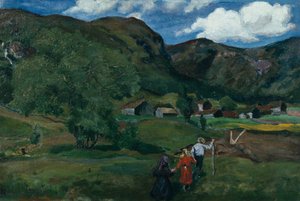 Hrající si děti od Nikolai Astrup