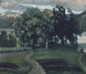 Zahrada fary, před rokem 1911 (obraz) od Nikolai Astrup