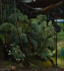 Žena v lese od Nikolai Astrup