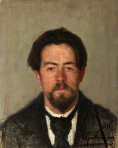 Portrét autora Antona Čechova, 1860-1904, 1895. od Nikolai Ivanovich Kravchenko