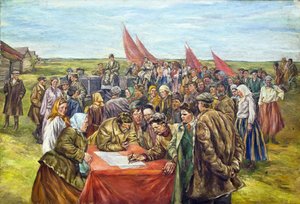 Podpis státních dluhopisů, polovina 30. let 20. století. od Nikolai Ivanovich Shestakov