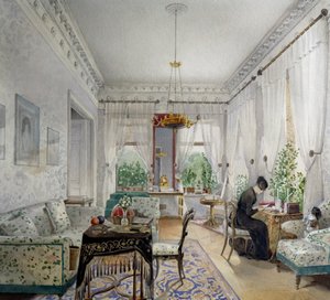 Interiér Lopuchinova domu od Nikolai Ivanovich Tichobrazov
