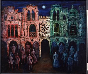 Scénografie ke hře Romeo a Julie od Williama Shakespeara, 2002 (kresba) od Nikolai Konstantinovich Agafonov