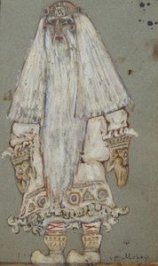 Děd Moroz. Kostýmní návrh divadelní hry Sněhurka od A. Ostrovského, 1912 od Nikolai Konstantinowitsch Roerich
