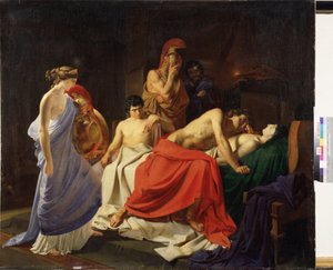 ""Achille pleure la mort de Achilles Oplakávání smrti Patrokla