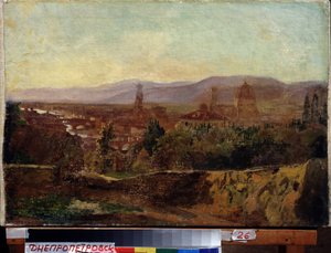 Florence (Italie) (Florence). Peinture de Nikolai Nikolayevich Ge (Gay) (1831-1894), huile sur toile   1318617   cs       czech Successfully Translated  Original: Architectural Sketch(?) (verso) Translat: Architectural Sketch(?) (verso) 1304521 cs czech Su