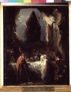 Prorok Daniel řekl Nabuchodonozorovi svůj výklad Boha. (Prorok Daniel říká Nabuchodonozorovi Boží výklad). A odmítá jíst jídlo obětované modle a uctívat zlatou sochu babylonského krále, za což odmítl od Nikolai Petrovich Lomtev