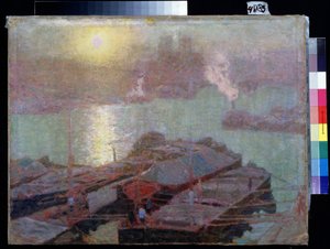 Seina v Paříži (Seina v Paříži). Obraz Nikolaje Vasiljeviče Dosekina (1863-1935). Olej na plátně, 48,2 x 63,7 cm od Nikolai Vasilyevich Dosekin