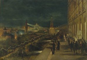 Osvětlení Moskvy u příležitosti korunovace císaře Alexandra III. dne 15. května 1883 od Nikolai Yegorovich Makovsky