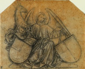 Anděl podpírající dva erby, c. 1470. od Nikolaus Gerhaert von Leyden