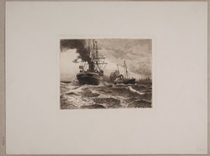 Parníky v Kronborgu od Nils Severin Lynge Hansteen