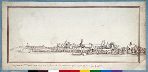 The Hospital of St Louis (pero a inkoust s praním na papíře)