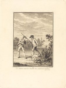Násilné cvičení dusí něžné pocity od Noël Le Mire after Jean Michel Moreau