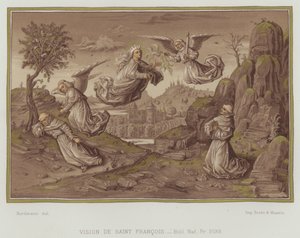 Vize svatého Františka z Assisi (barevné lito) od Nordmann (after)