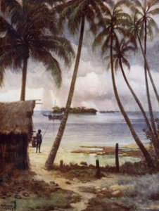 Bouřlivý den v laguně Rubiana na Šalamounových ostrovech (barevné lito) od Norman Hardy