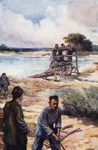 Čína: vodní kolo (barevné litho) od Norman Hardy