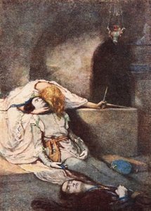 Romeo a Julie, V. dějství, scéna 3, ilustrace z 