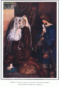 Olivia: "Ale my zatáhneme závěs a ukážeme ti obrázek" (The Twelfth Night)