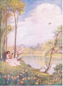 Spring Song: „Myslet na to znamená být šťastný s Nevinností čisté radosti (barva litho)