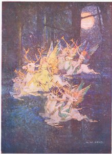 The Fairy Love: Přes lesy se měsíc díval, tam jsem viděl, jak Fays postupují (barva litho)