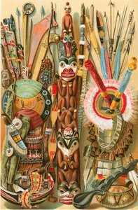 Kultura amerických mongoloidů: indické zbraně a vzory od North American