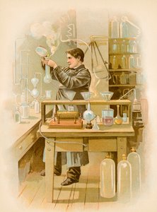 Thomas Edison ve své laboratoři