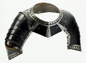 Almain Collar, c.1580 (lakovaná ocel s moderní kůží) od North German School