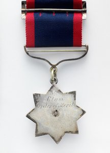Indiánský řád za zásluhy, vojenská divize, udělený Havildaru Biazovi, královninmu vlastnímu sboru průvodců, Punjab Frontier Force
