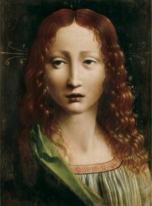 Spasitel, Obraz lombardské školy. Konec 15. století. Olej na dřevě. Rozměr 25 cm x 18,5 cm. Madrid. Nadace Lazara Galdiana.