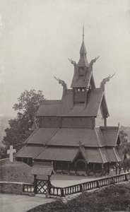 Dřevěný kostel Fortun od Norwegian Photographer