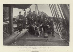 Členové expedice po návratu do Christianie (č/b foto) od Norwegian Photographer