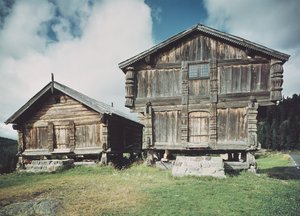 Selské domy, postavené kolem roku 1712 od Norwegian School