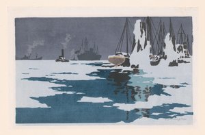 Pohled na Bremerhaven od O. Droegl (signed by artist)